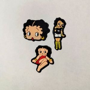 3 Assorted Betty Boop Jibbitz Charms